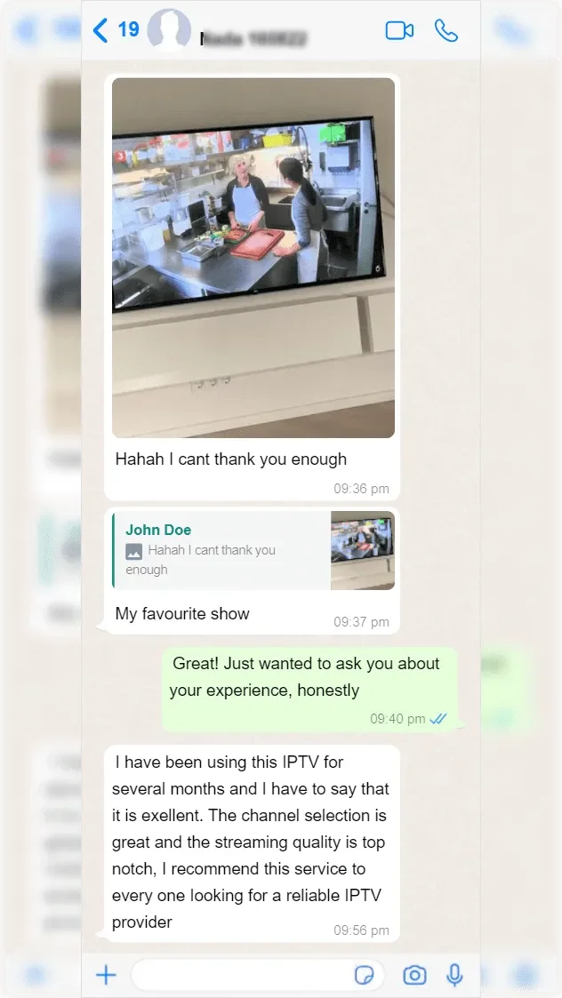 WhatsApp customer review screenshot